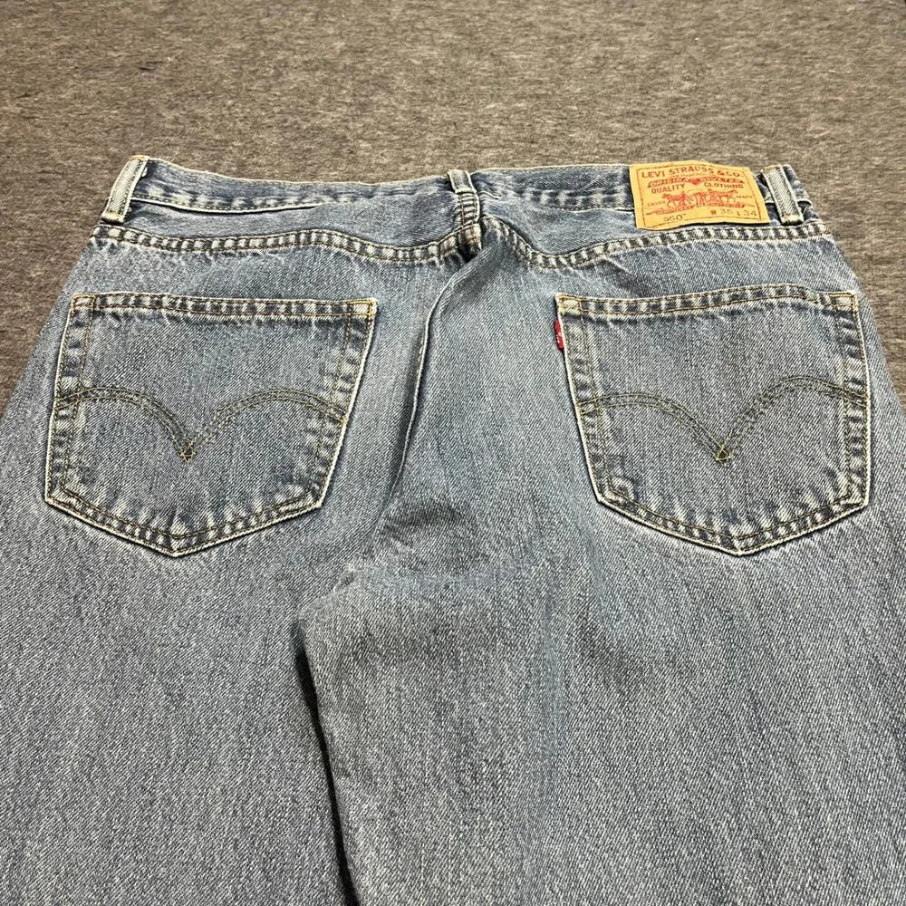 Levis 550 Relaxed Fit Jeans Light Wash Denim Blue 36x34 Mens 550-0260